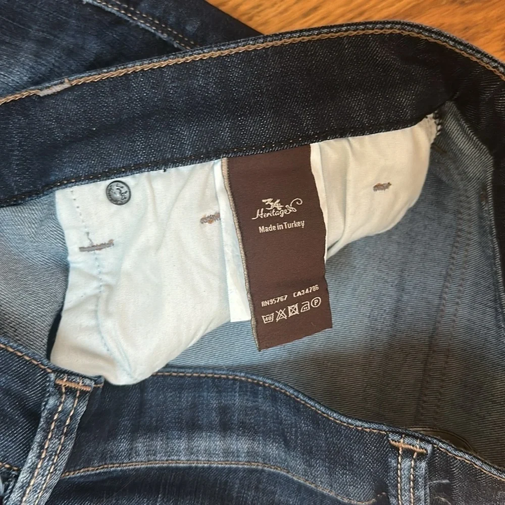🔥 34 HERITAGE Courage Straight Leg Jeans In Dark Brushed Refined 32 X 33